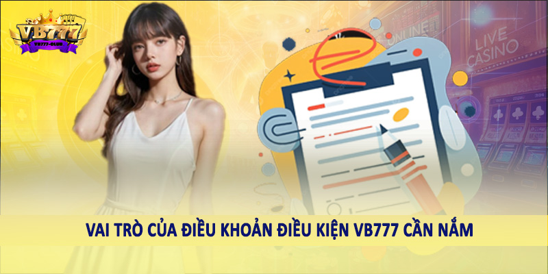 điều khoản điều kiện VB777 39 Vai trò của điều khoản điều kiện VB777 cần nắm